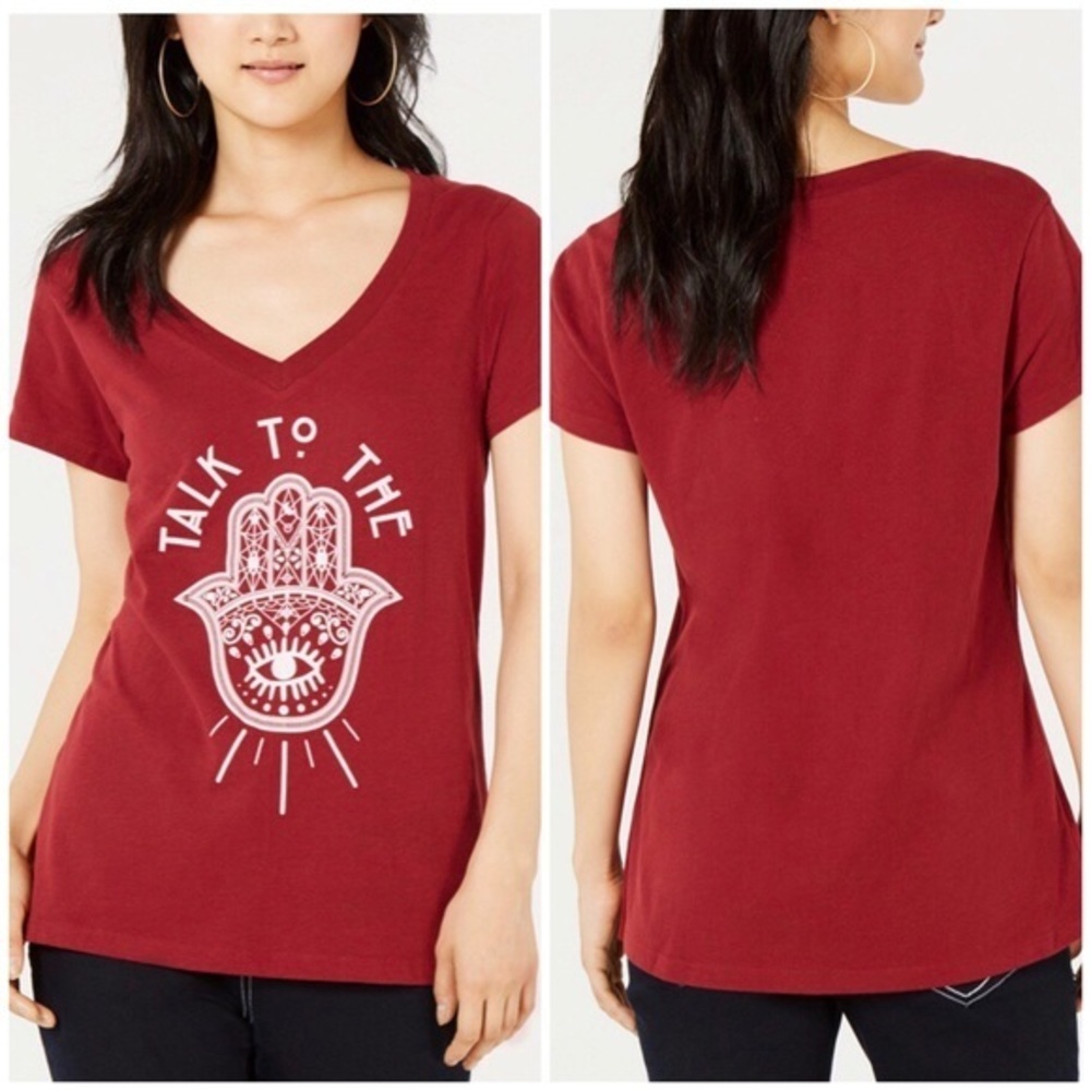 Love Tribe Juniors' Talk Graphic-Print T-Shirt